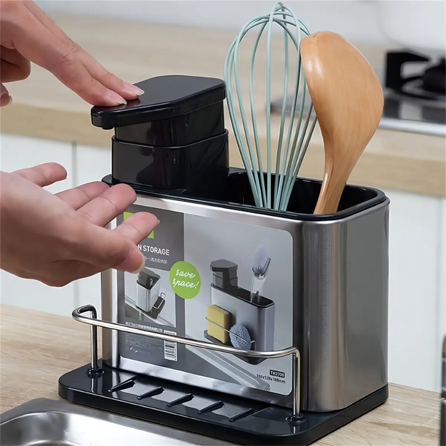 Organizador de cubiertos con dispensador